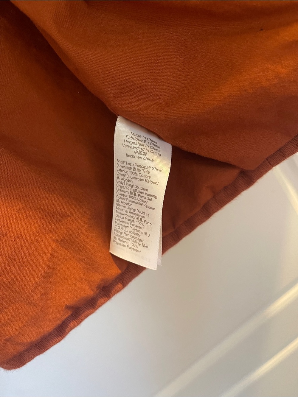 Madewell Quilted Button-Front Jacket in Burnt Orange - Picture 9 of 9